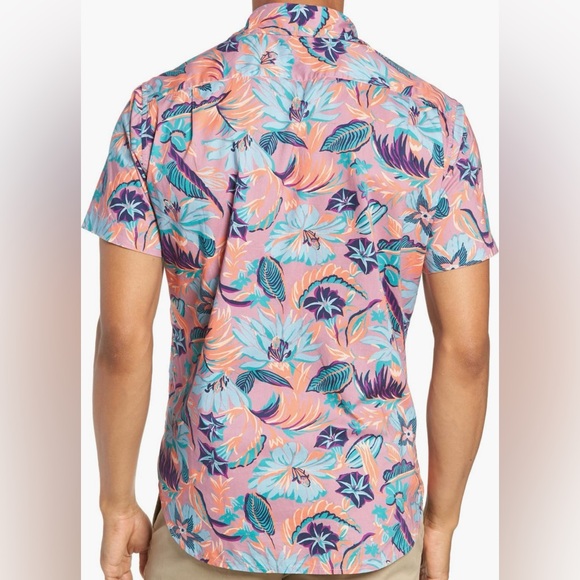 BONOBOS Slim Fit Short Sleeve Button-Up Shirt Size Large - Picture 5 of 5